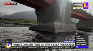 El puente Concón tiene un año de creación y está a punto de caerse