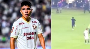 Hincha de Universitario invadió cancha del Monumental para abrazar a Piero Quispe