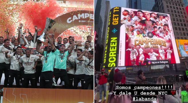 Universitario campeón: celebración del título llegó hasta Times Square | VIDEO