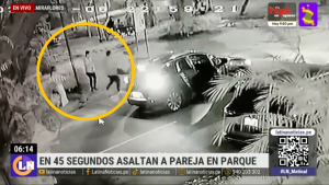 Pareja fue asaltada con arma en 45 segundos: ellos paseaban en parque de Miraflores 