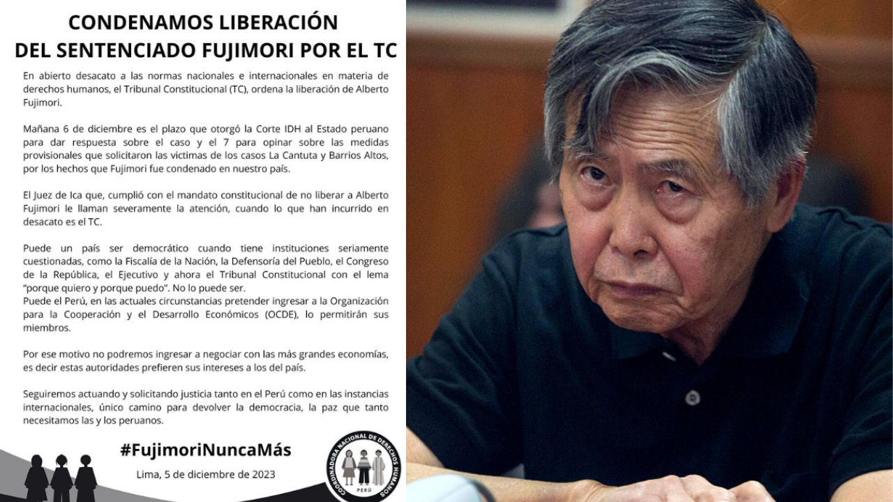 Alberto Fujimori: CNDDHH rechaza decisión del Tribunal Constitucional