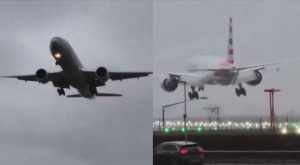 Avión realiza milagroso aterrizaje en medio de una fuerte tormenta