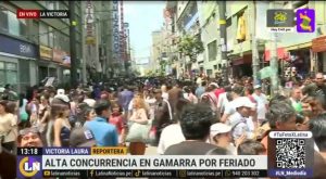 Gamarra: Miles de personas aprovecharon el feriado para asistir al emporio comercial