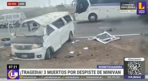Accidente en Lurín: despiste de minivan deja al menos 3 muertos