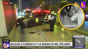 Surco: Delincuentes balean a cambista y le roban 20 mil dólares