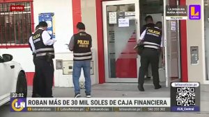 Delincuentes asaltan sede de Caja Huancayo y roban más de 30 mil soles