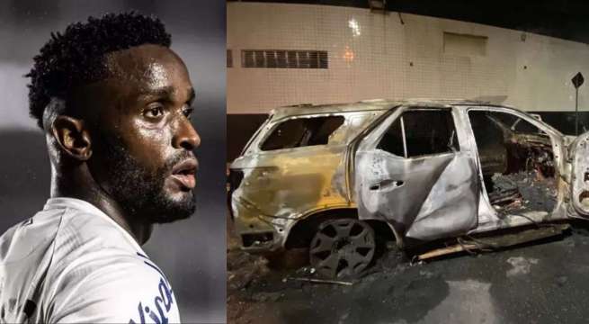 Hinchas del Santos incendiaron el automóvil de Stiven Mendoza como protesta por descenso