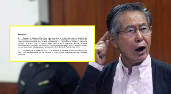 CIDH hizo público documento en el que solicita al Estado peruano no liberar a Alberto Fujimori