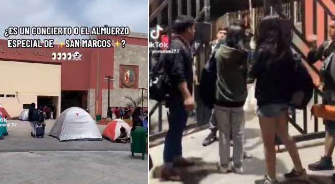 Universidad San Marcos: largas colas por  desayuno y almuerzo navideño