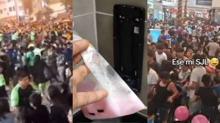 Sujetos destruyen baños y roban jabones del Mall Aventura SJL | VIDEO