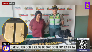 Cañete: mujer cae cuando transportaba 8 kilos de oro ocultos en faja 