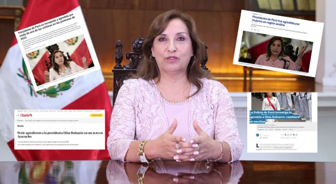 Así informó la prensa internacional la agresión que sufrió Dina Boluarte