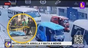 Mototaxista invade carril contrario, arrolla y mata a menor de edad