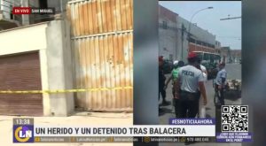 Balacera en el límite de San Miguel y Callao deja un herido y un detenido