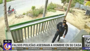 Delincuentes se visten de policías y asesinan a hombre en puerta de su casa | VIDEO 