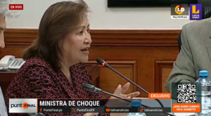Ministra Choquehuanca pide al gremio de mypes protestar contra el Mininter