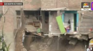 SMP: casas se encuentran a punto de ser arrastradas por río | VIDEO