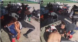 Policía agrede a su amigo en partido de fulbito y lo deja convulsionando