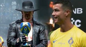 The Undertaker sorprende a Cristiano Ronaldo al aparecer en el Al Nassr vs. Al Hilal [Video]