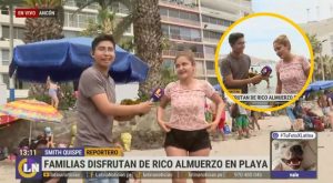 Joven coquetea con reportero de Latina en pleno enlace en vivo desde la playa