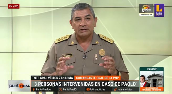 General PNP, Víctor Zanabria, revela que se han capturado cerca de 2 mil bandas organizadas