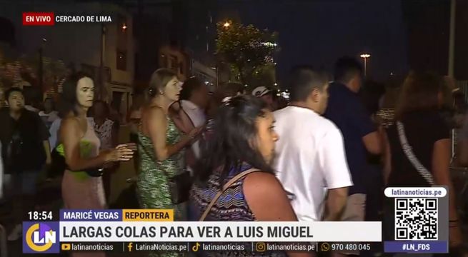 Largas colas en el Nacional para ver a Luis Miguel