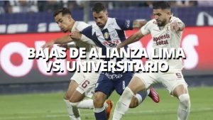 Las bajas para el clásico Alianza Lima vs. Universitario