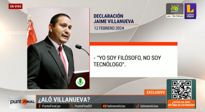 Jaime Villanueva expone mensajes por Signal con Alberto Otárola y el defensor del Pueblo