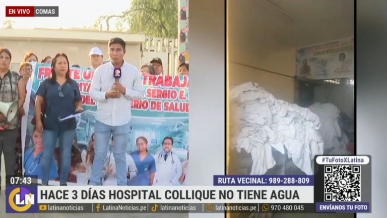 Hospital de Collique está sin agua: pacientes se ven obligados a comprar