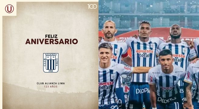 El llamativo saludo de Universitario a Alianza Lima por su aniversario institucional