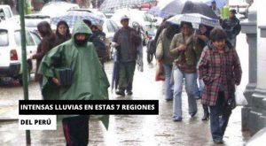 Las 7 regiones del Perú que tendrán lluvias intensas, rayos y fuertes vientos hoy, según Senamhi