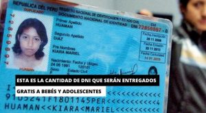 Cuántos DNI serán gratis para bebés y adolescentes este 2024