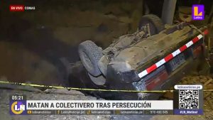 Carro cae sobre casa en comas: chofer habría perdido control tras intentar escapar de sicarios