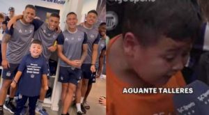 Niño argentino hincha de Talleres tuvo emotivo encuentro con los jugadores [VIDEO]