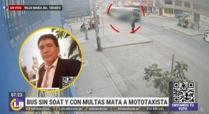 Mototaxista muere tras chocar con bus que tenía más de 10 mil soles en papeletas