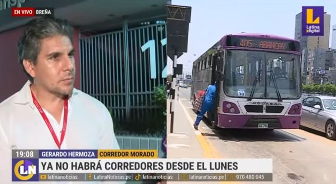 Corredor Morado dejará de funcionar desde el lunes 4 de marzo