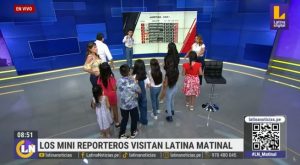 Nuestros mini reporteros llegaron al noticiero matinal desde el estudio de Latina Noticias | VIDEO
