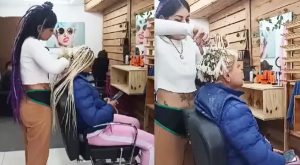 Joven pidió trenzas africanas en peluquería, no quiso pagar y la dejaron sin cabello [Video]