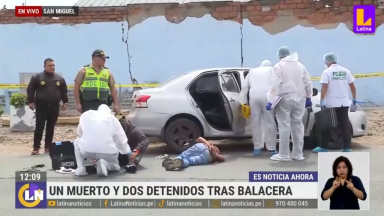 Balacera en San Miguel deja un muerto y dos detenidos