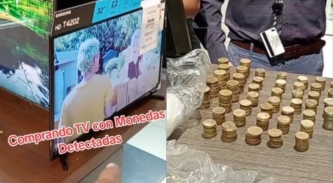 Chile: compró un televisor con las monedas que recogió en la playa | VIDEO