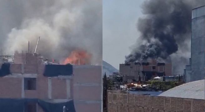 Reportan incendio en almacén de Cercado de Lima | VIDEO