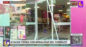 Sujetos asaltan a ‘combazos’ tienda Tambo en San Juan de Miraflores