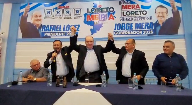 Rafael López Aliaga es presentado como candidato presidencial en Iquitos