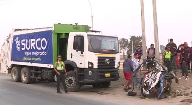 Lurín: Camión de municipalidad de Surco impacta contra mototaxi y mata al conductor