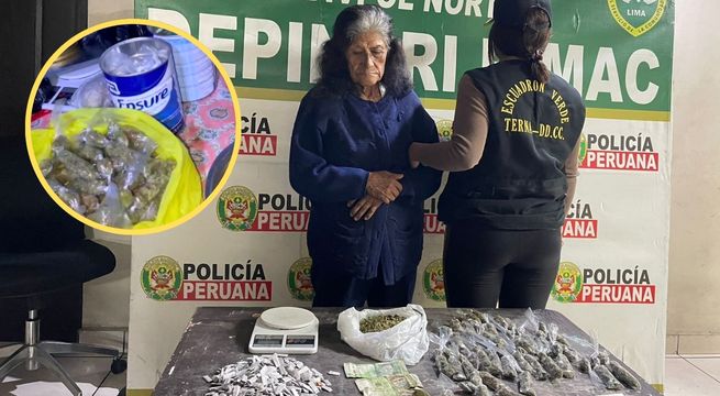 La ‘Abuela Cruella’ del Rímac: Anciana vendía drogas y las ocultaba en latas de suplementos