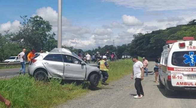 Accidente vehicular deja tres muertos y dos heridos