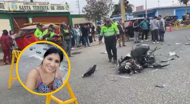 Madre llevaba a su hija al colegio en moto eléctrica y muere atropellada por tráiler
