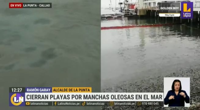 Cierran playa de La Punta tras presentar restos de hidrocarburo | VIDEO