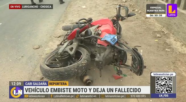 Chosica: motociclista pierde la vida tras choque con camioneta