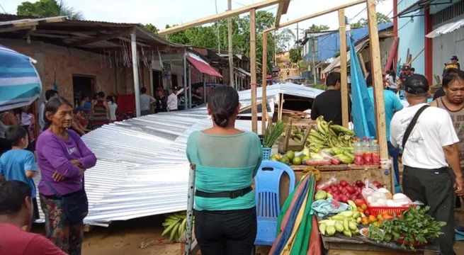 Loreto: techo de mercado colpasa y deja un herido | VIDEO